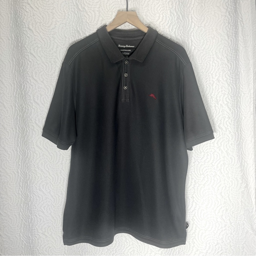 Tommy Bahama Men's XL Island Zone Supima Cotton Dark Gray Polo Shirt
